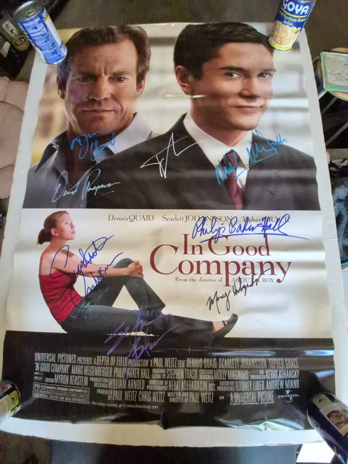 AS SEEN ON POSTER — IN GOOD COMPANY-CAST signed 1- SHEET MOVIE POSTER- ekim, image 2