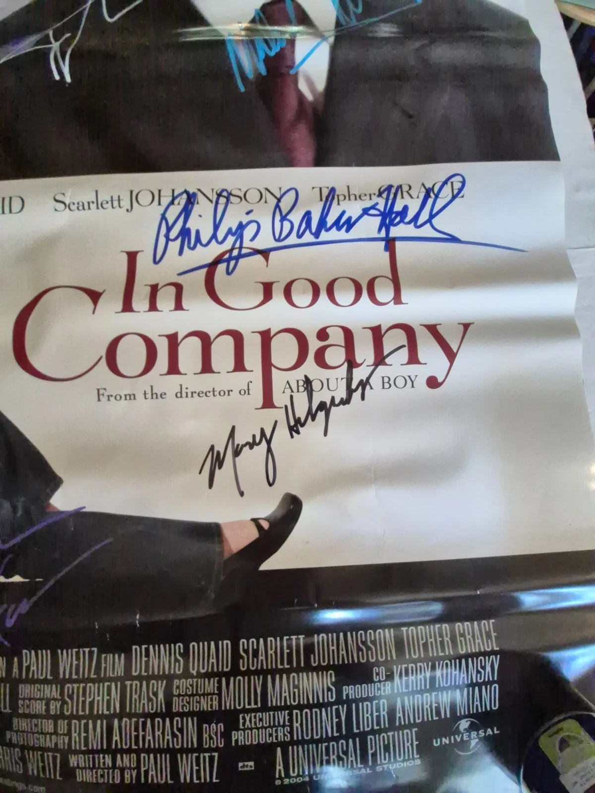AS SEEN ON POSTER — IN GOOD COMPANY-CAST signed 1- SHEET MOVIE POSTER- ekim, image 3