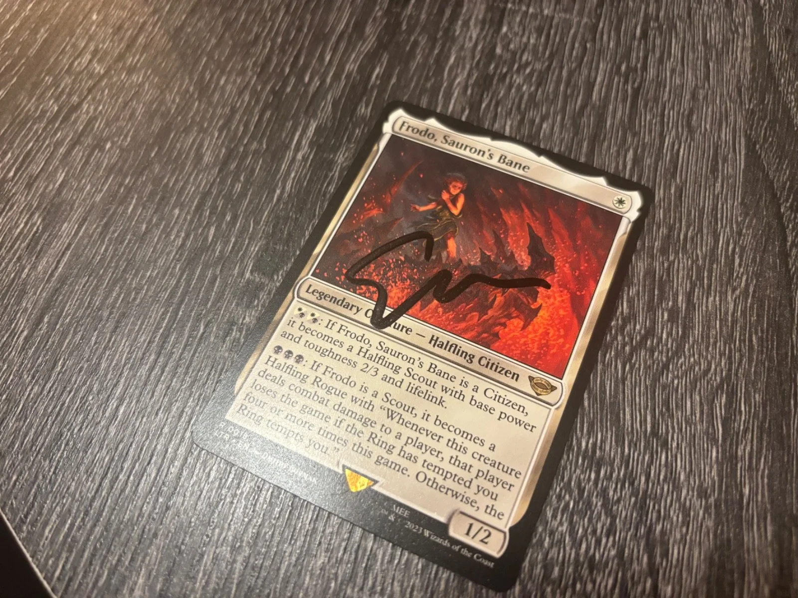 ELIJAH WOOD SIGNED AUTO CARD AUTOGRAPHED MTG MAGIC LORD OF THE RINGS PROOF (5), image 2