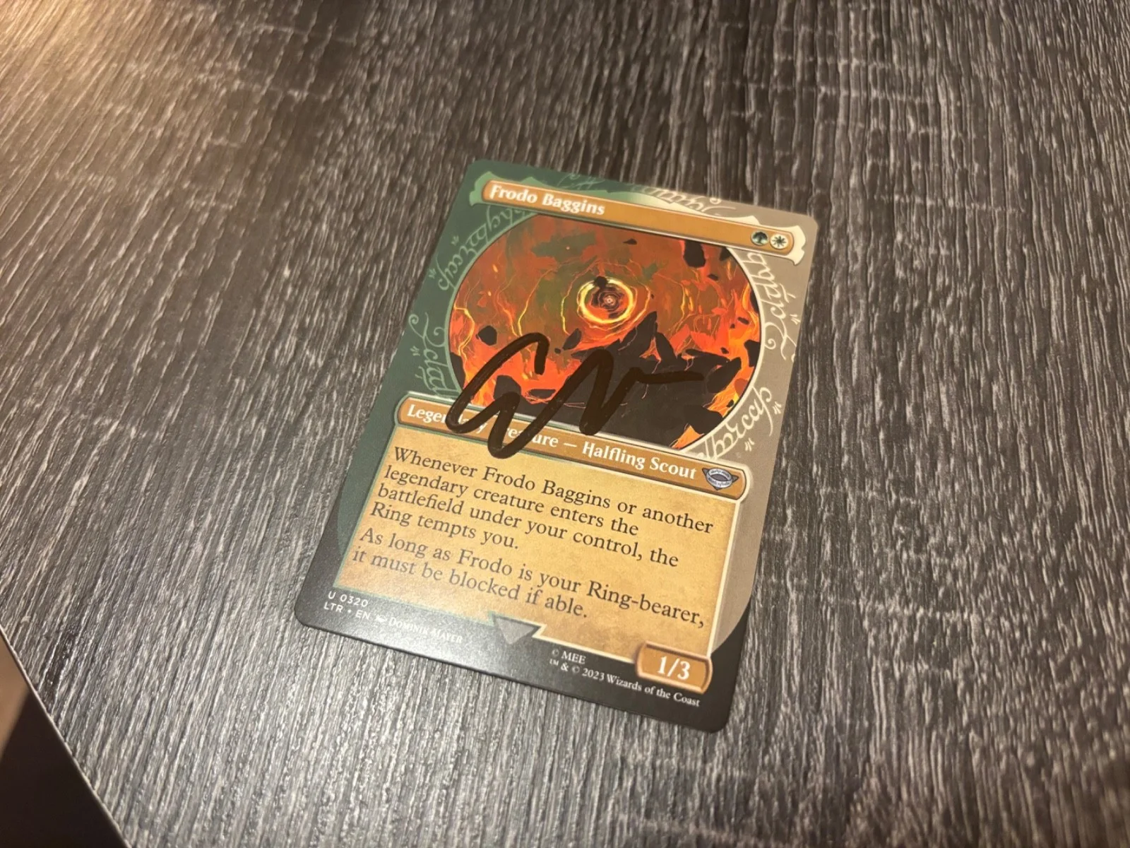 ELIJAH WOOD SIGNED AUTO CARD AUTOGRAPHED MTG MAGIC LORD OF THE RINGS PROOF (3), изображение 2