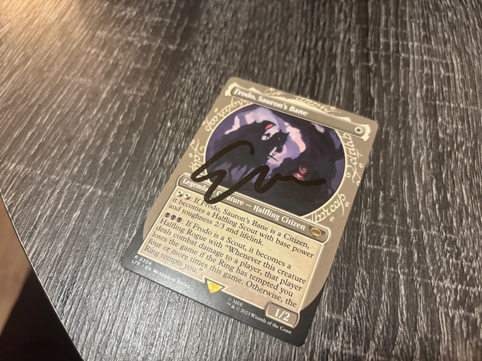 ELIJAH WOOD SIGNED AUTO CARD AUTOGRAPHED MTG MAGIC LORD OF THE RINGS PROOF (2), изображение 2
