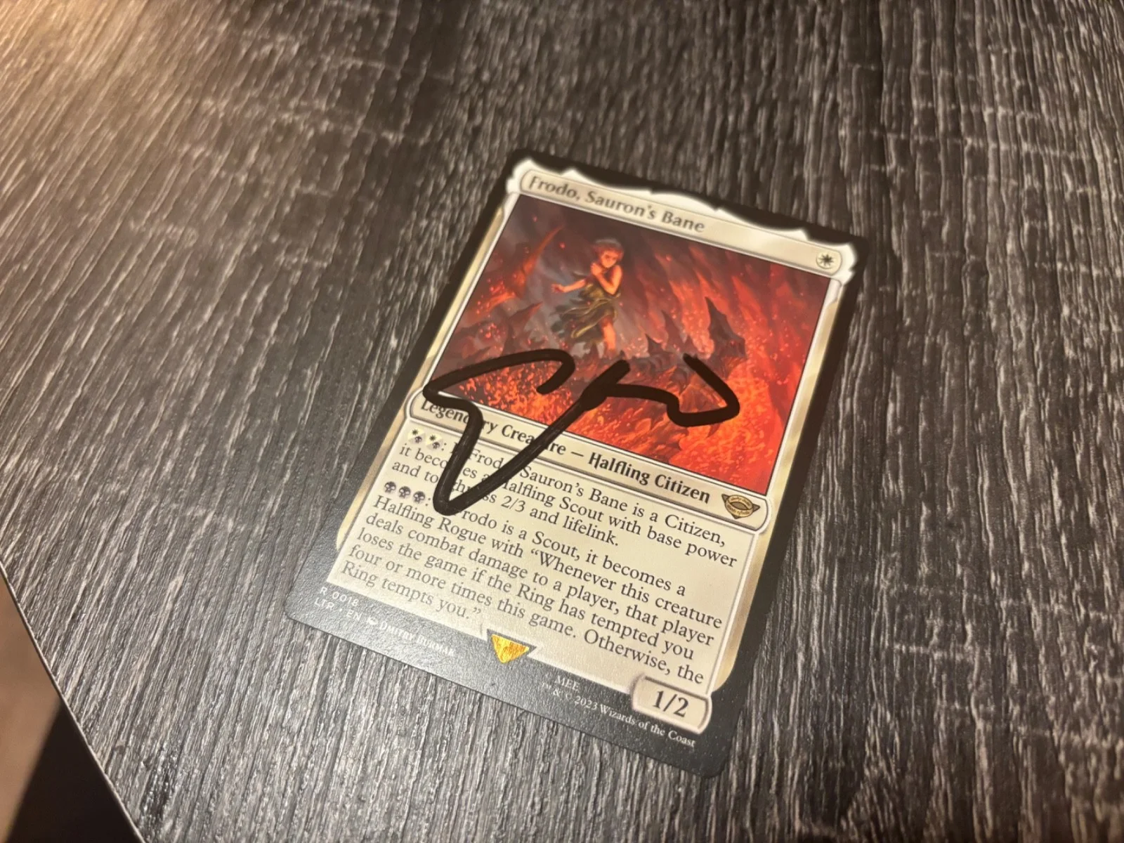 ELIJAH WOOD SIGNED AUTO CARD AUTOGRAPHED MTG MAGIC LORD OF THE RINGS PROOF RARE, изображение 2
