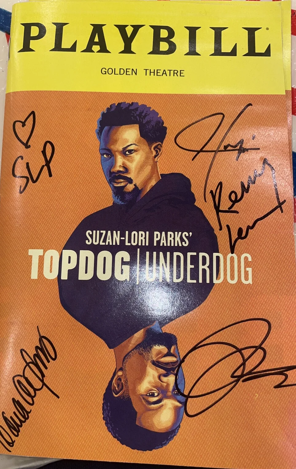 Top Dog Underdog PlaywrightDirector Cast Signed broadway playbill candymanmatrix, image 2