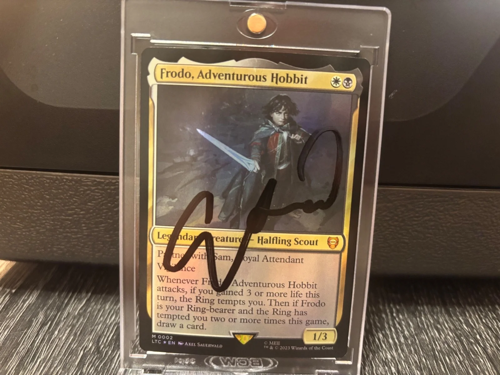 ELIJAH WOOD SIGNED AUTO CARD AUTOGRAPHED MTG MAGIC LORD OF THE RINGS PROOF RARE, изображение 2