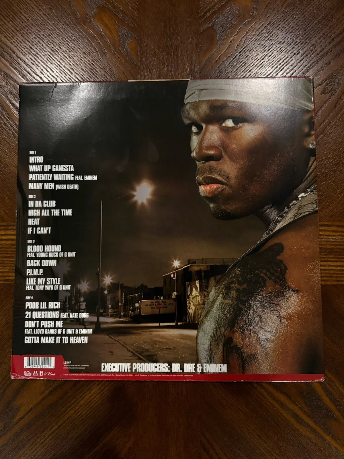 50 Cent Rapper Autographed “Get Rich Or Die Tryin” Album Vinyl LP Record JSA COA, изображение 2