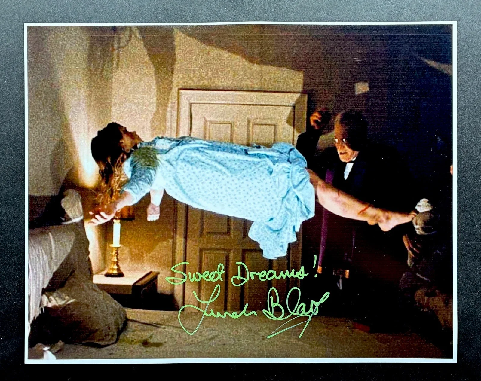Linda Blair — Linda Blair Signed 11x14 BAS The Exorcist 1973 Regan Sweet Dreams Beckett RARE!!