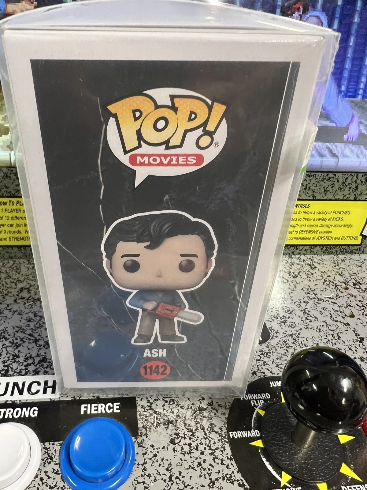 BRUCE CAMPBELL — Bruce Campbell Signed Autographed Funko Pop 1142 Ash Evil Dead BAS COA "Groovy", image 4