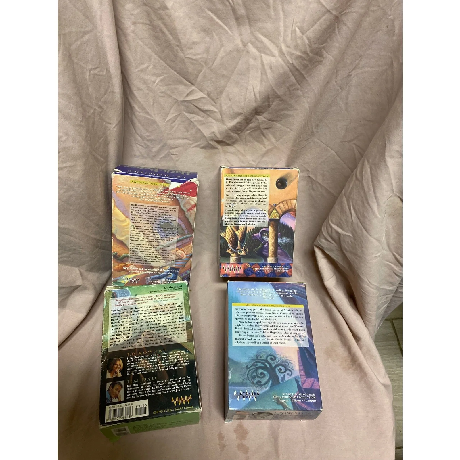 Harry Potter Audiobook Cassette Lot Jim Dale Complete Years 1-4 Hogwarts Rowling, image 2
