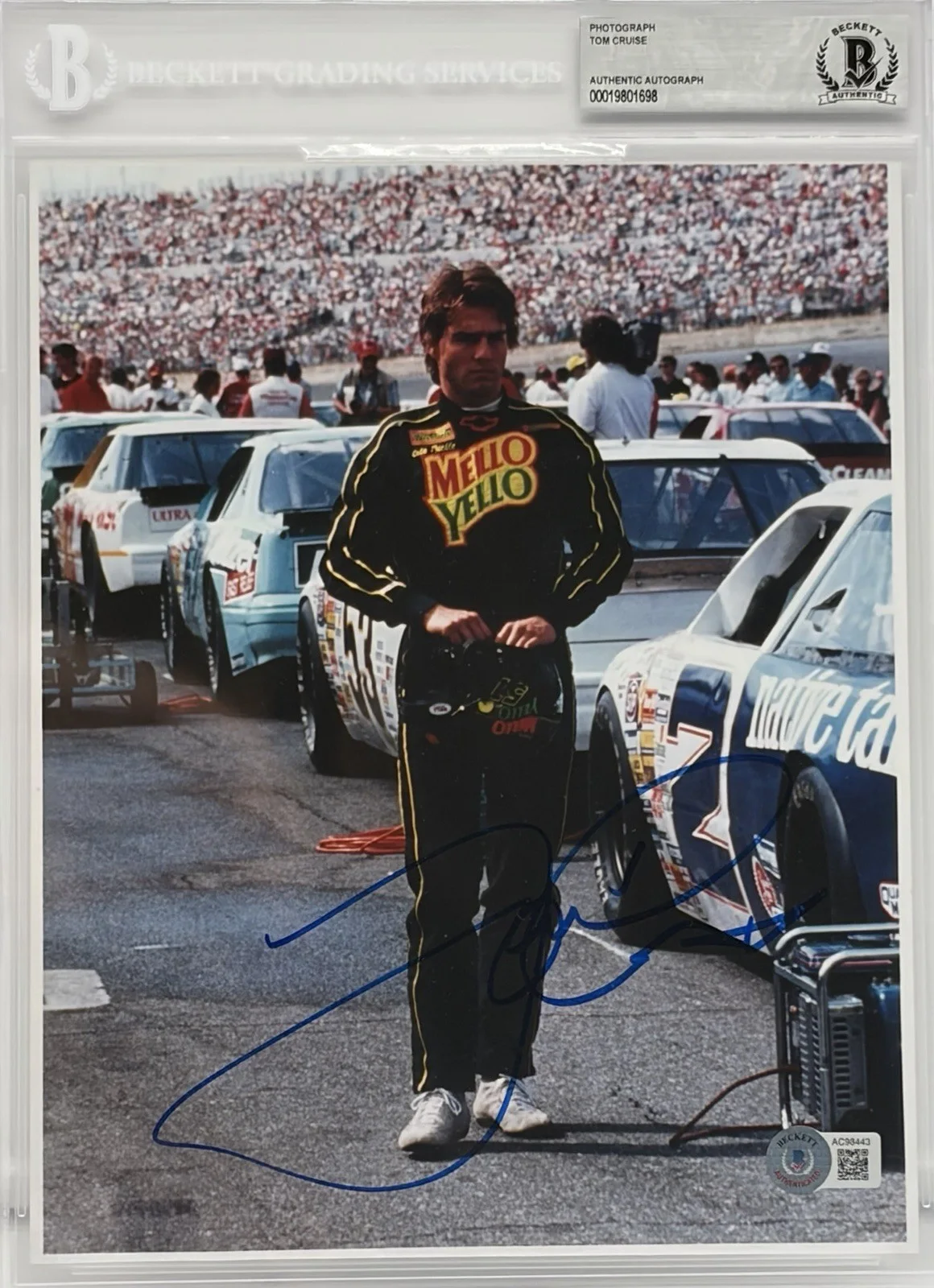Tom Cruise — Tom Cruise Signed Days Of Thunder 8X10 Photo BAS Beckett Encapsulated Autograph