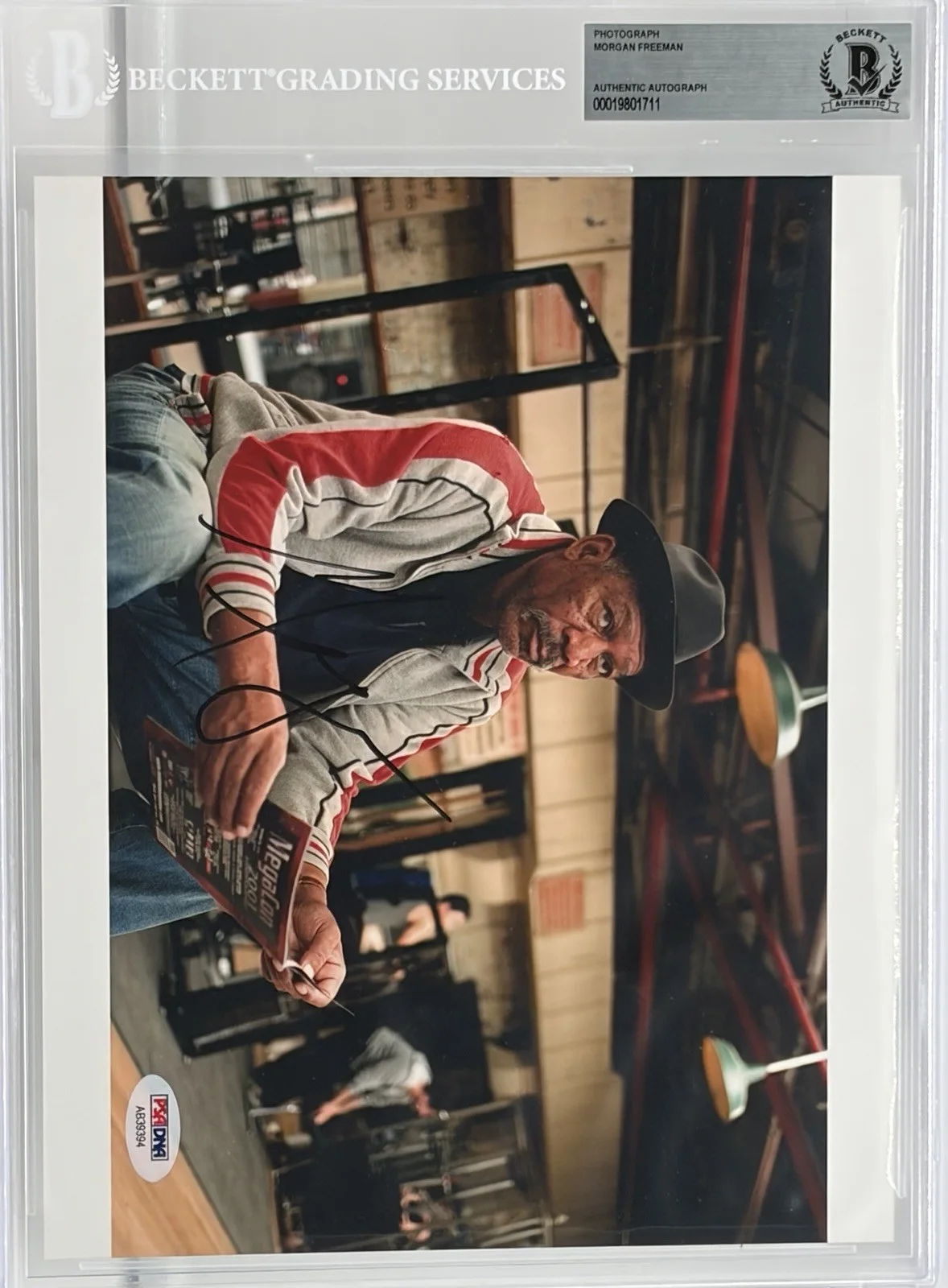 Morgan Freeman — Morgan Freeman Signed Million Dollar Baby 8x10 Photo Beckett Slabbed Autograph, изображение 2