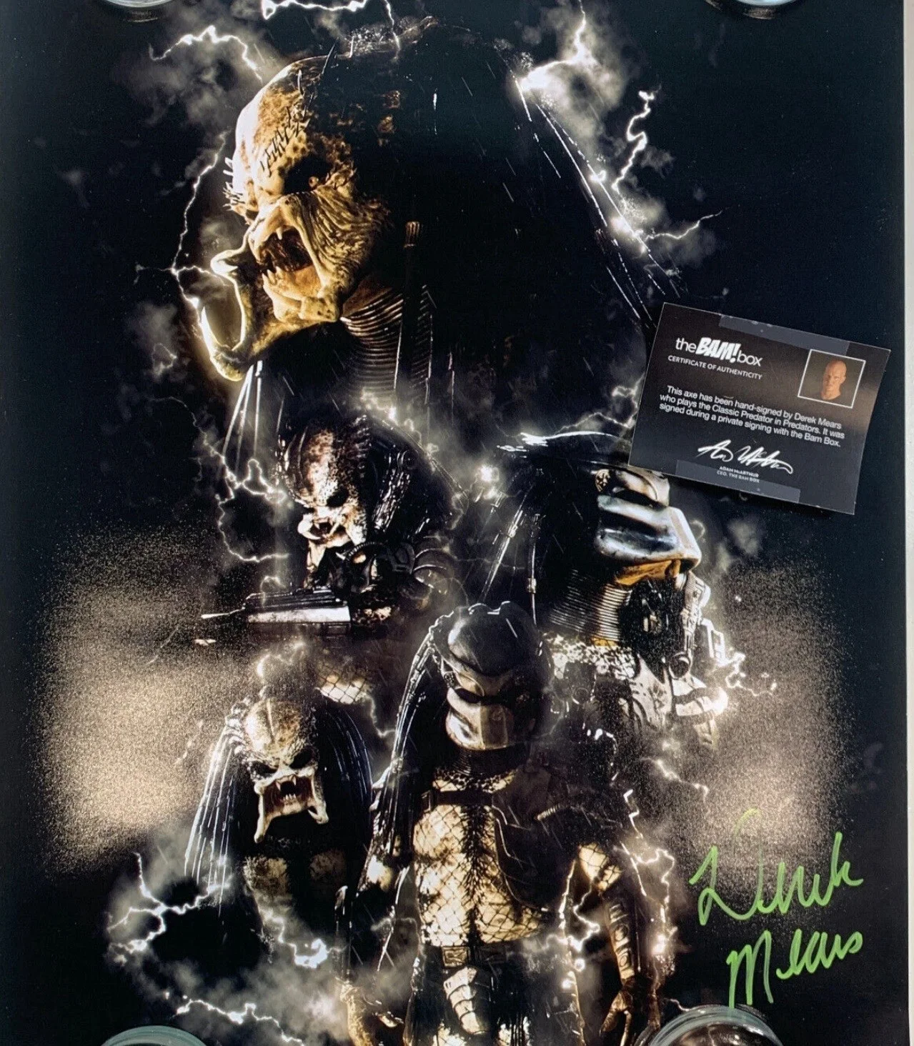 Derek Mears — Bam Box 67/200 Derek Mears Signed 16x20 Art Print Photo Poster Predators