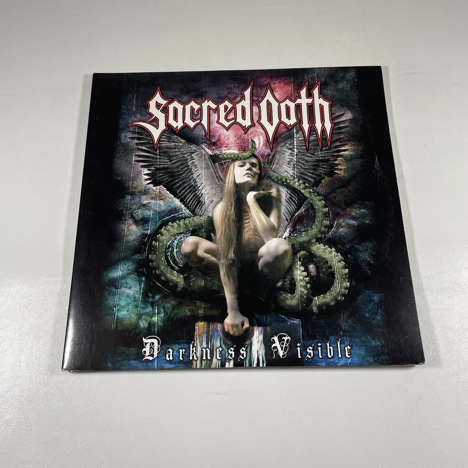 Sacred Oath Darkness Visible Limited Edition Signed Colored Vinyl 2LP Poster, image 2