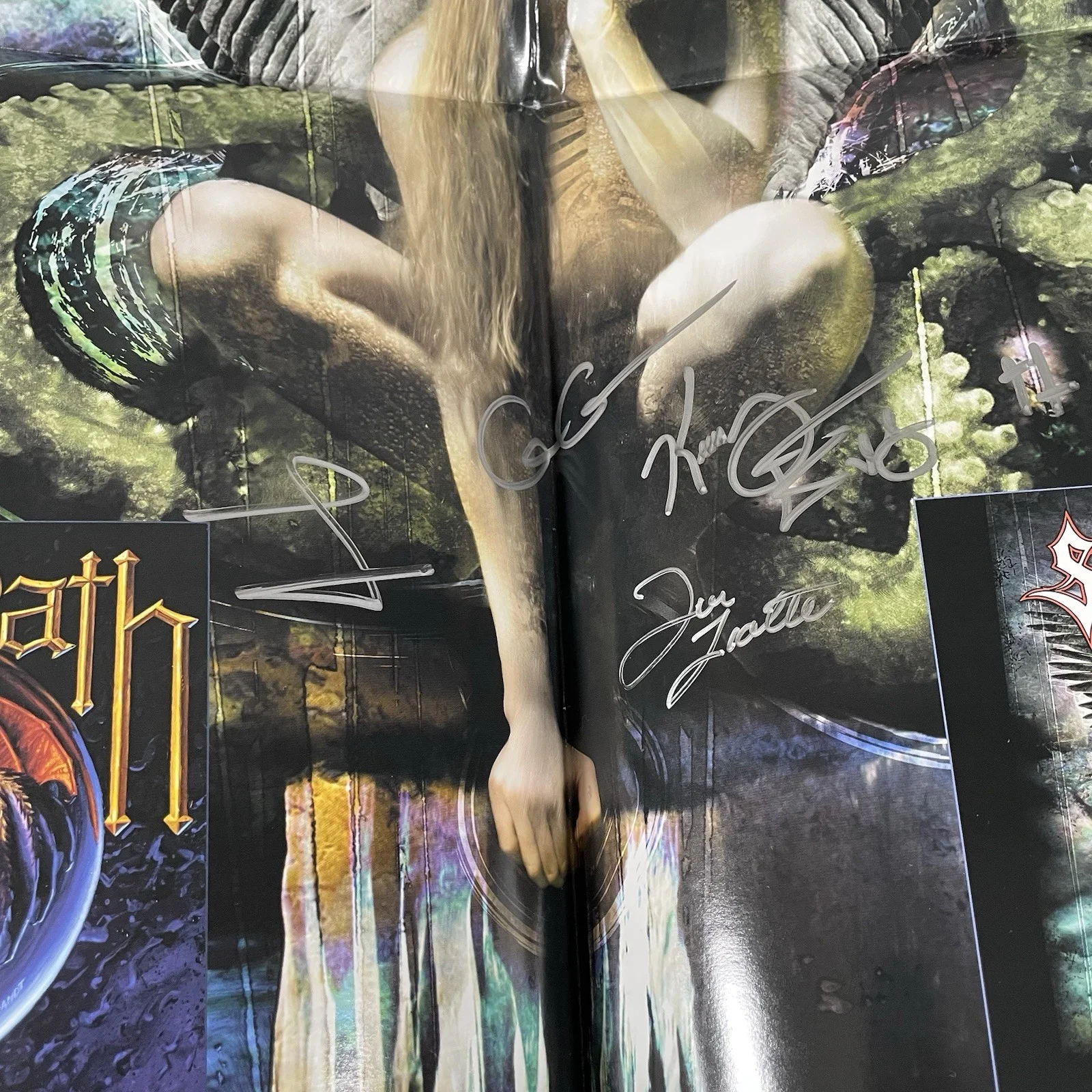 Sacred Oath Darkness Visible Limited Edition Signed Colored Vinyl 2LP Poster, image 4