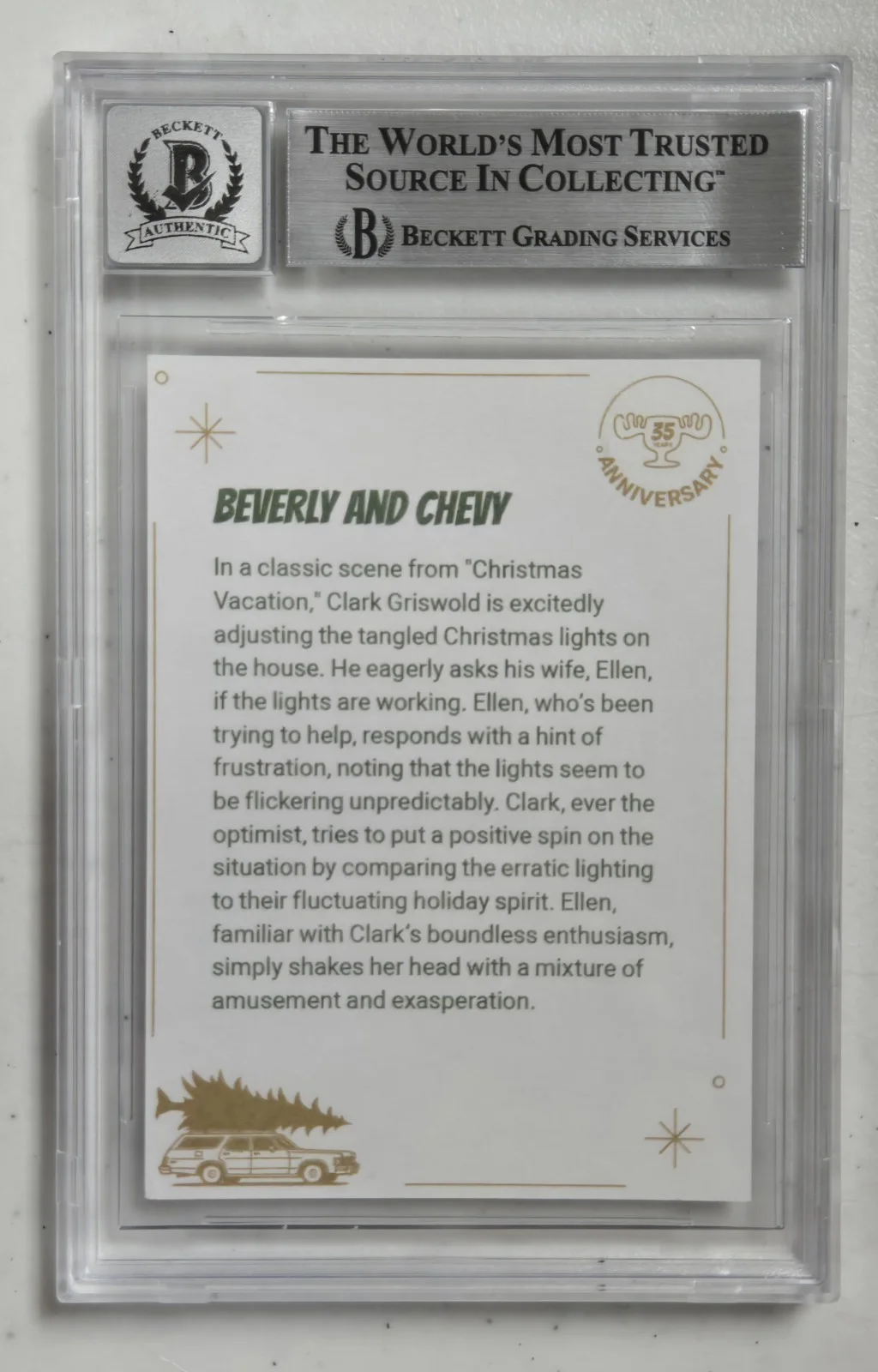 Chevy Chase — Chevy Chase Signed Christmas Vacation Custom Trading Card Beckett 10 Auto, изображение 4