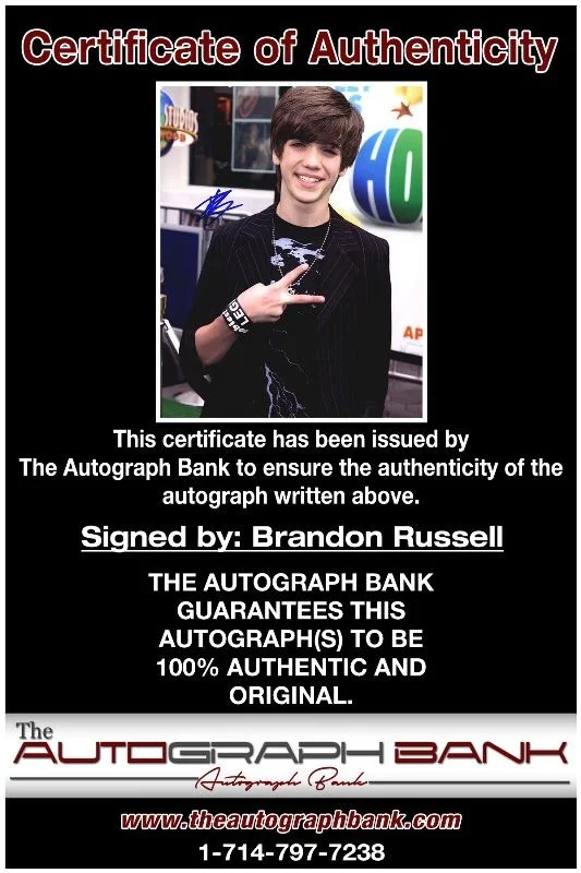 Brandon Russell — Brandon Russell authentic signed celebrity 8x10 photo W/Cert Autographed 132716e, изображение 2