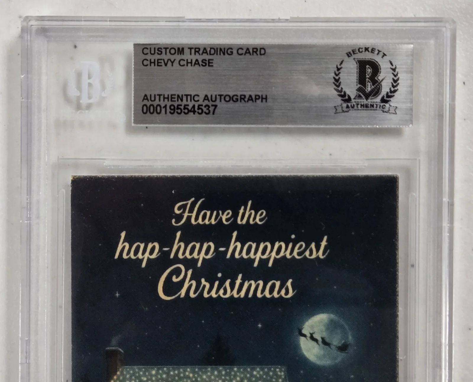 Chevy Chase — Chevy Chase Signed Christmas Vacation Custom Trading Card Beckett Autograph, изображение 2