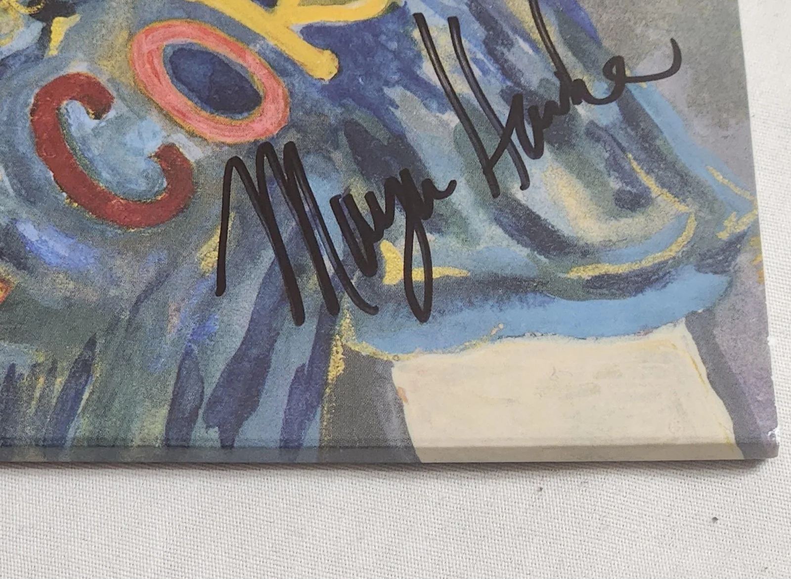 Maya Hawke Autographed Maitreya Corso Sky Blue With White Swirl Vinyl LP, изображение 2