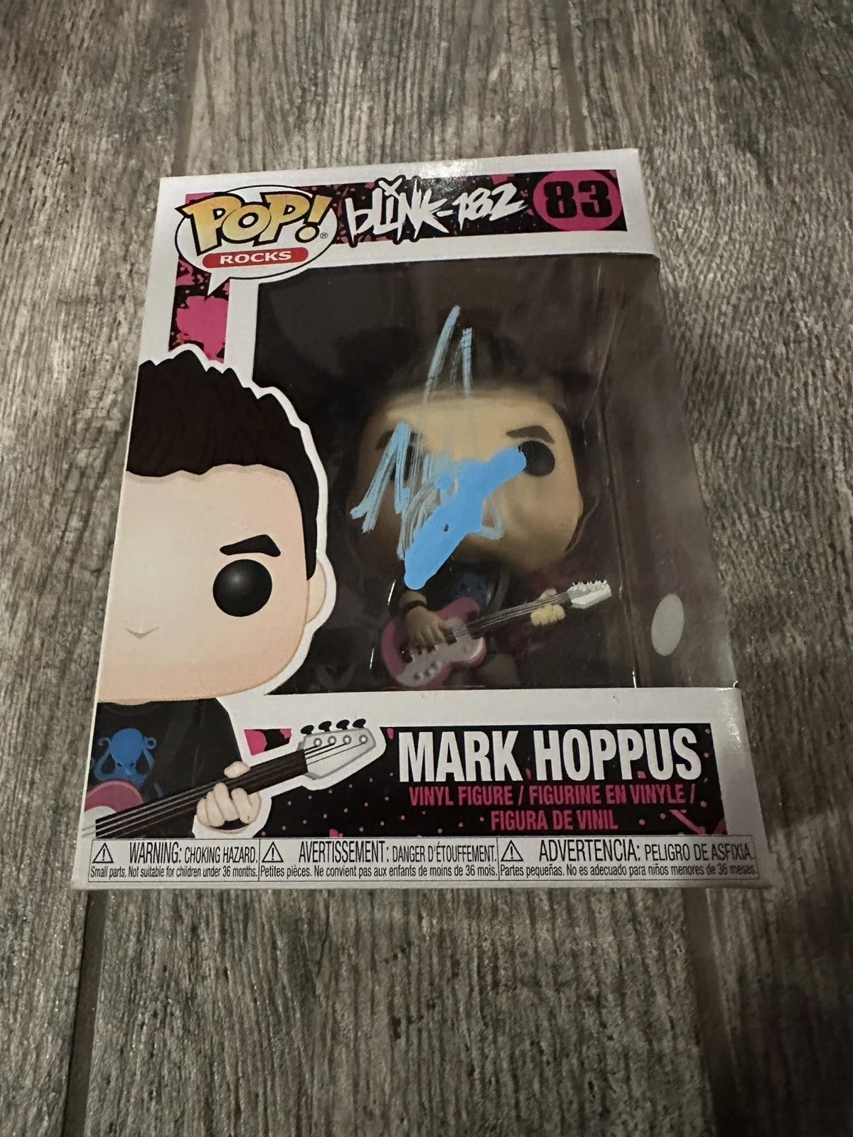 MARK HOPPUS SIGNED BLINK-182 FUNKO POP JSA COA AUTOGRAPHED GUITARIST ROCKS, изображение 2