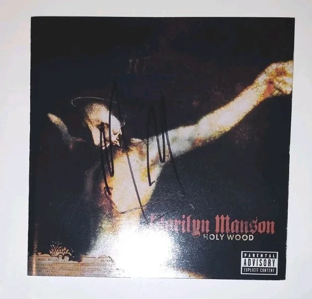 Marilyn Manson Signed Holy Wood CD Booklet, image 2