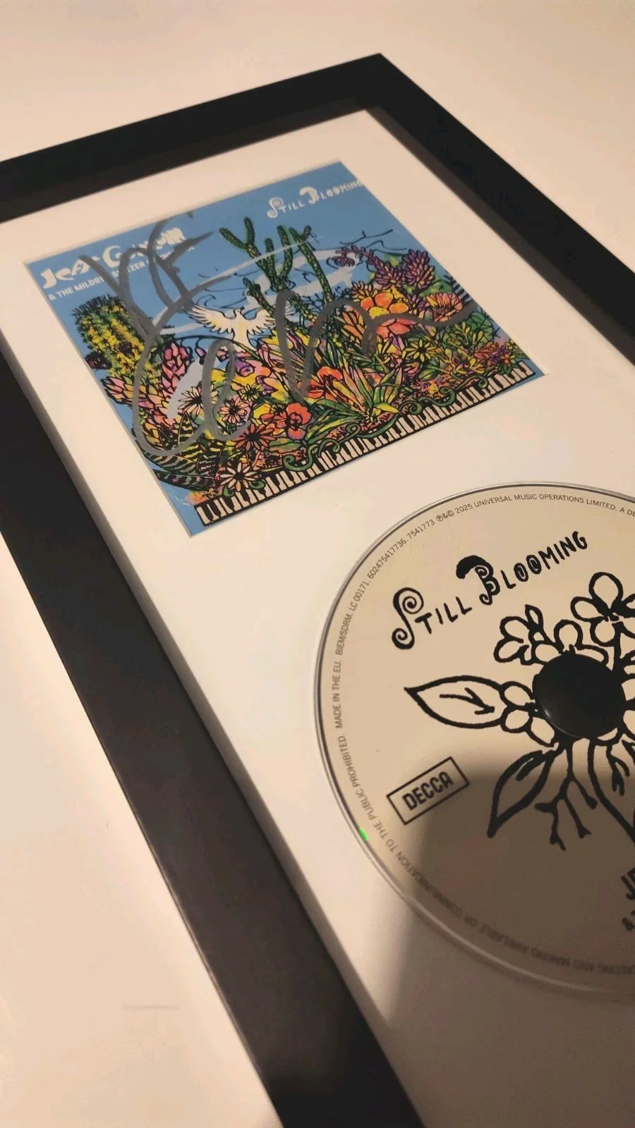 Jeff Goldblum Signed CD Still Blooming Studio Framed, image 3