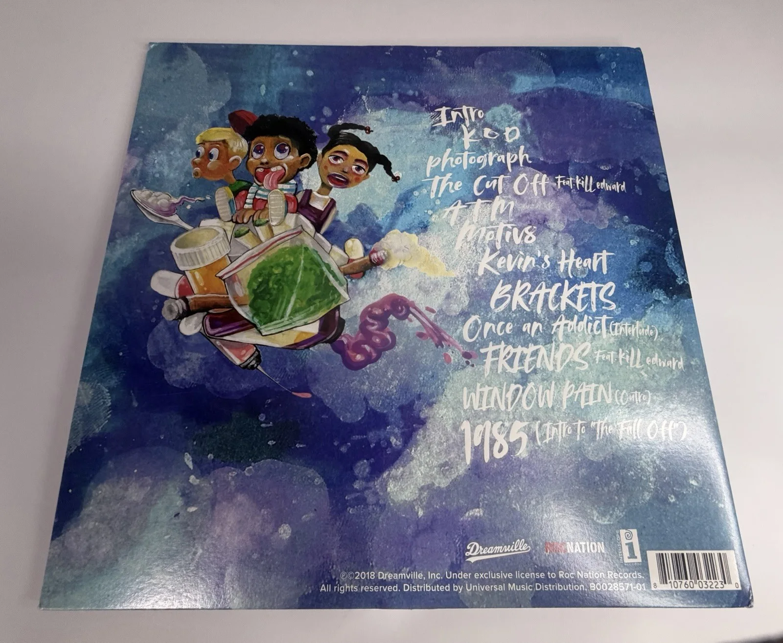 J Cole autographed KOD signed 12" Vinyl record LP DREAMVILLE Album - PSA COA!!!, изображение 4