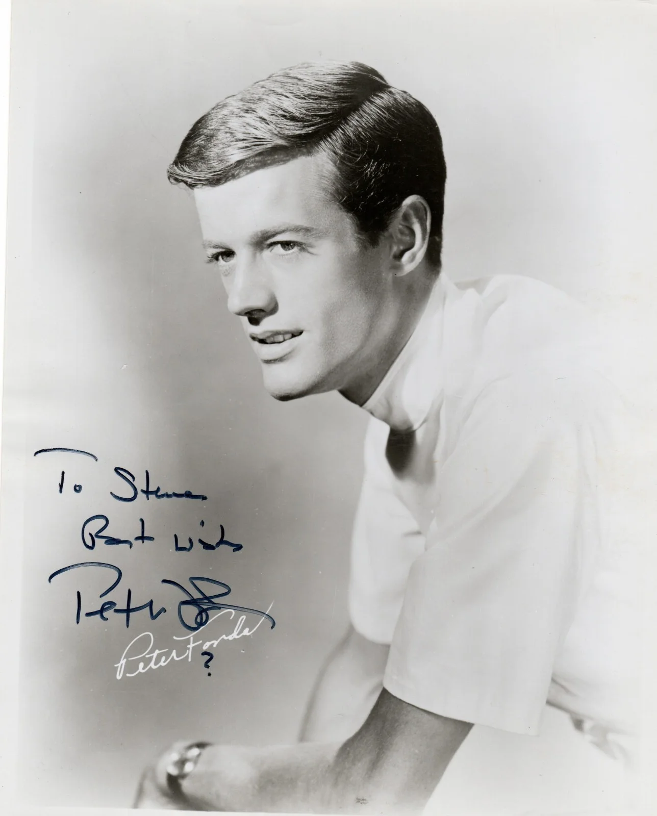 Peter Fonda — PETER FONDA Autograph Inscribed Signed 1963 8X10 B&W Publicity Photo w/ COA