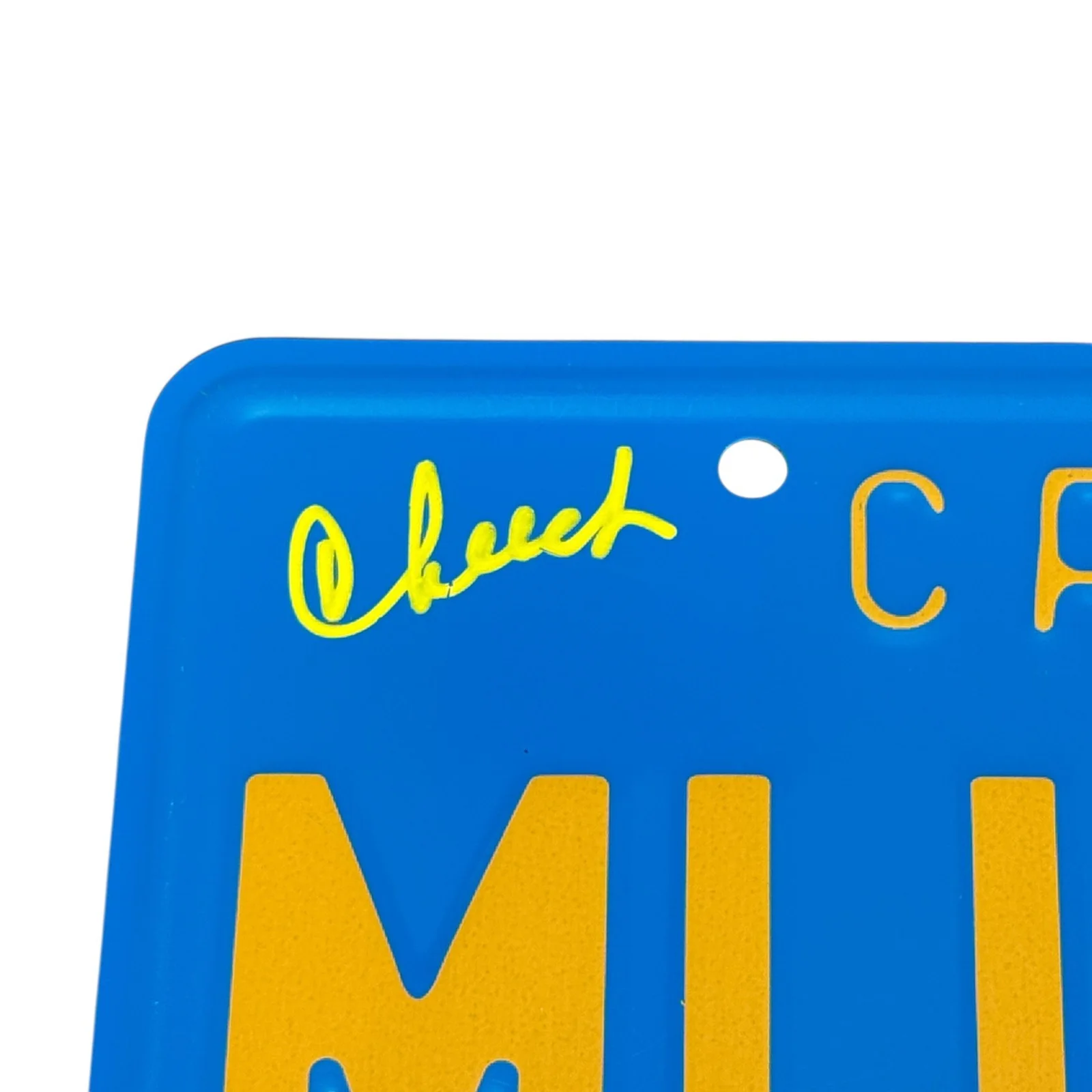 Cheech Marin, Tommy Chong — Cheech Marin & Tommy Chong Signed MUF DVR License Plate Autograph Beckett COA, изображение 2