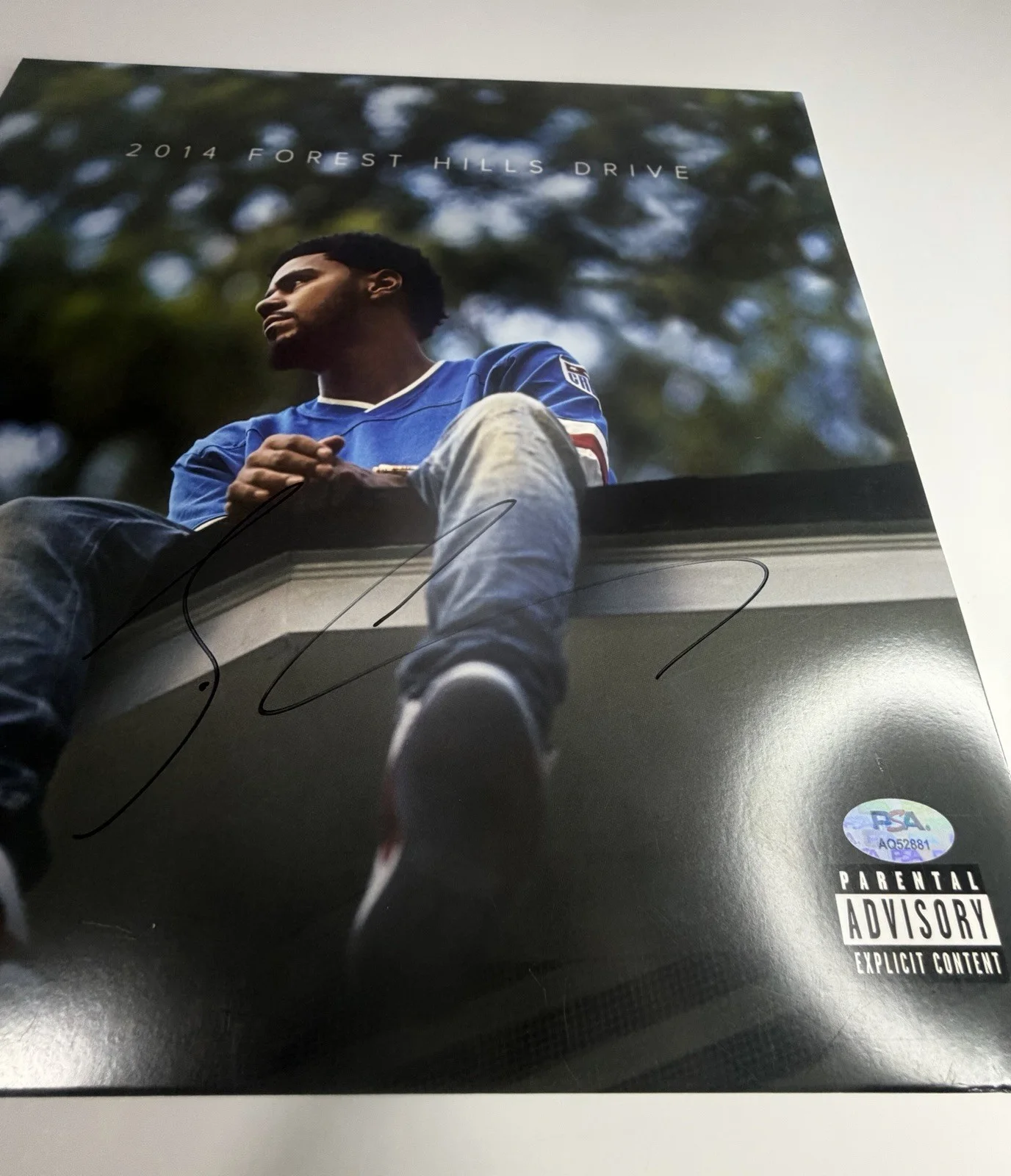 J Cole autographed 2014 Forest Hills Drive signed 12" Vinyl LP Album - PSA COA!, image 3