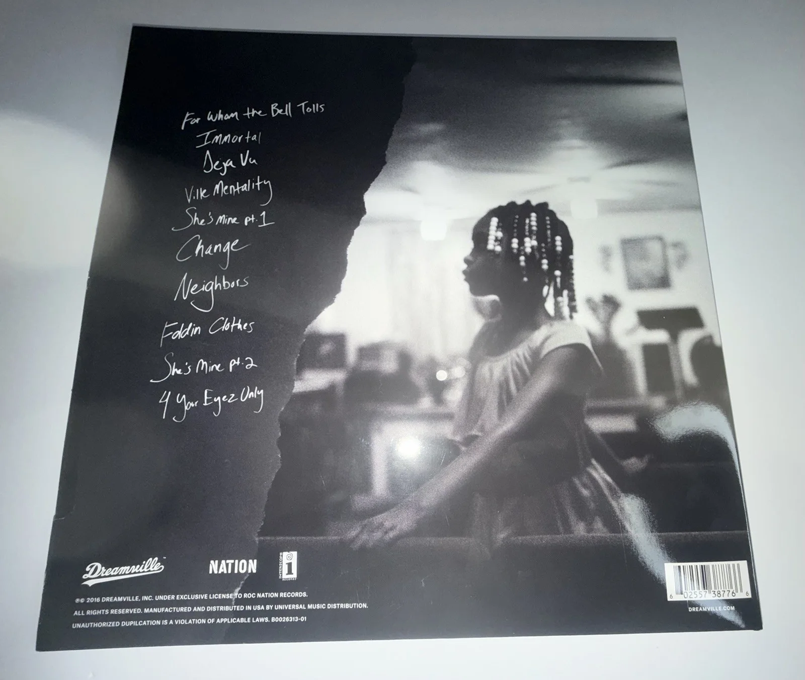 J Cole autographed 4 Your Eyez Only signed 12" Vinyl record LP Album - PSA COA!, image 5