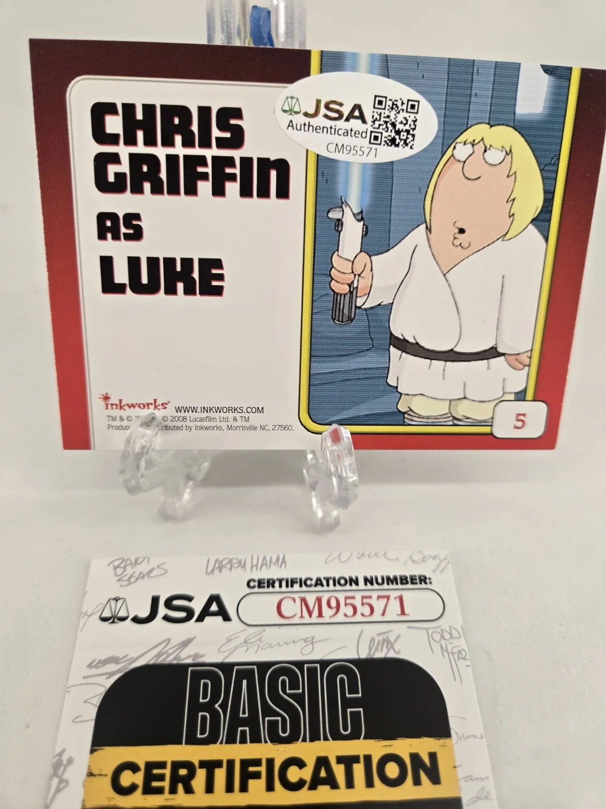 Seth Green — Seth Green SIGNED Chris Griffin as Luke Trading Card! JSA COA, изображение 3