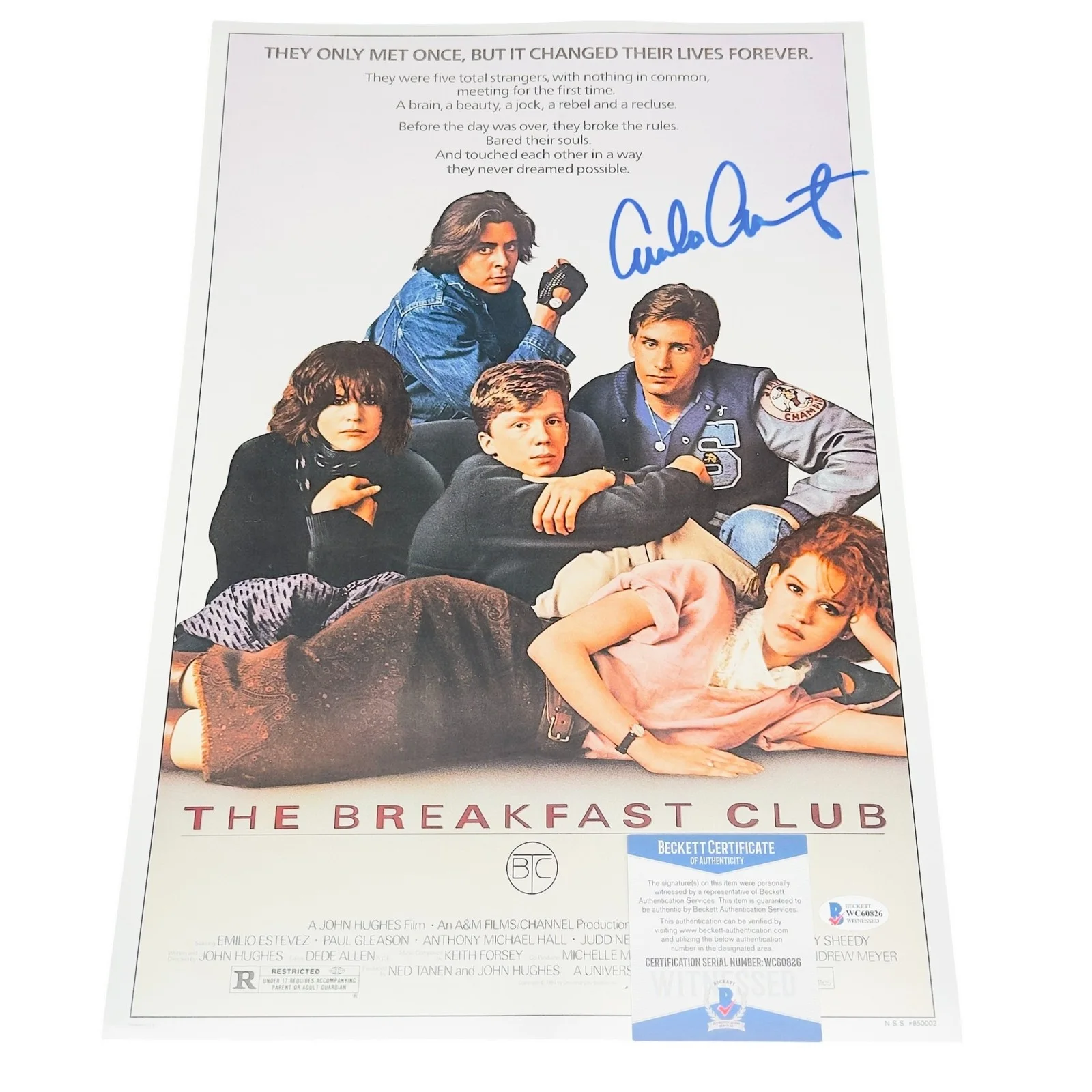 Emilio Estevez — Emilio Estevez Signed 12x18 Photo The Breakfast Club Beckett Authentic Autograph