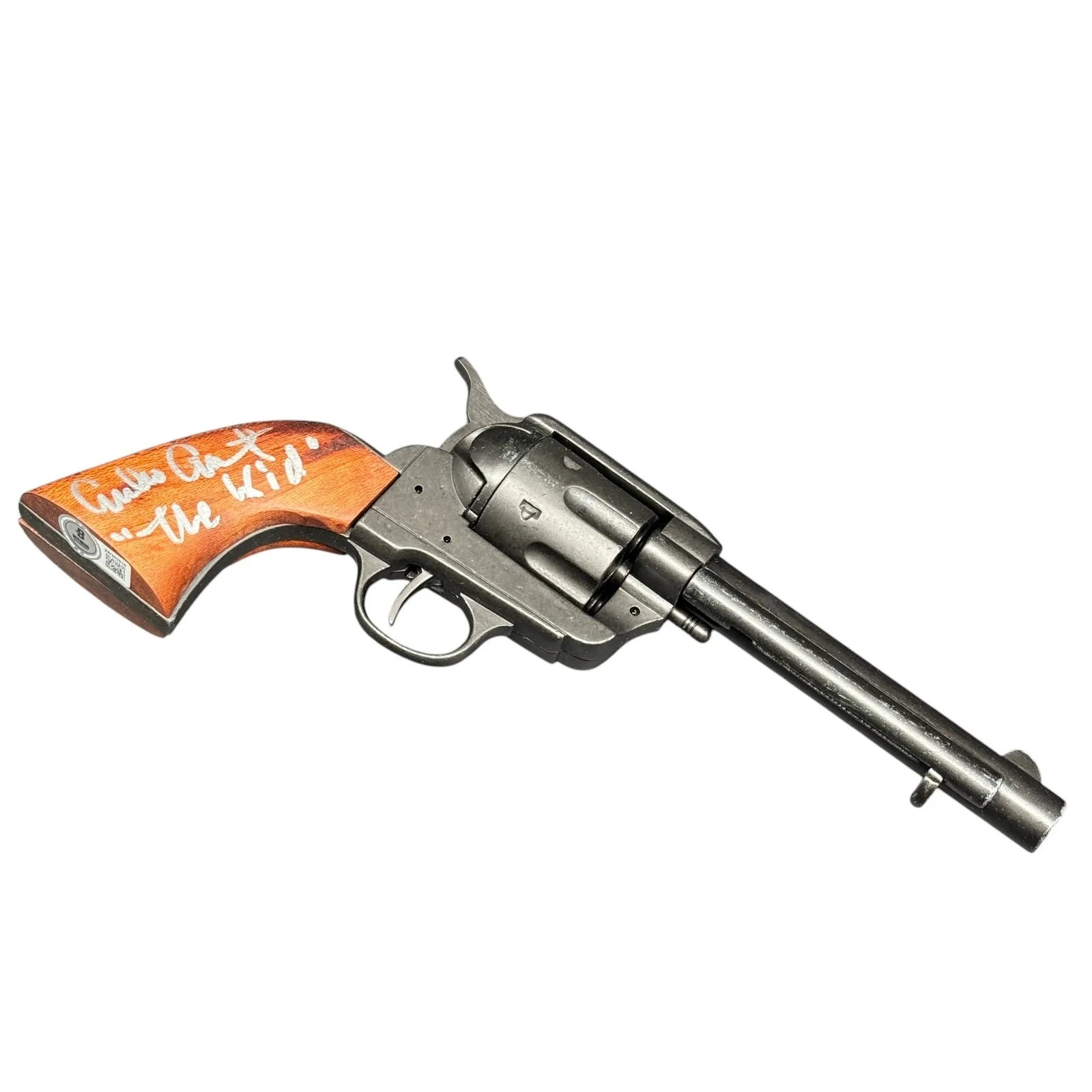 Emilio Estevez — Emilio Estevez Signed Prop Gun Revolver Billy "The Kid" Young Guns Beckett COA