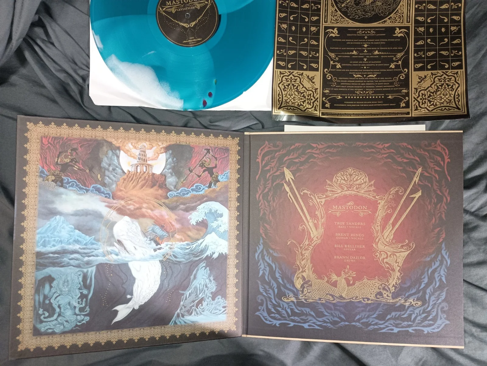Mastodon SIGNED Leviathan 12" Vinyl Album LP Gatefold Brent Hinds JSA LOA, изображение 4