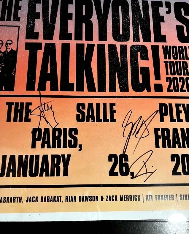 RARE Paris France All Time Low Signed Poster All Band Members Alex Gaskarth Jack, изображение 4