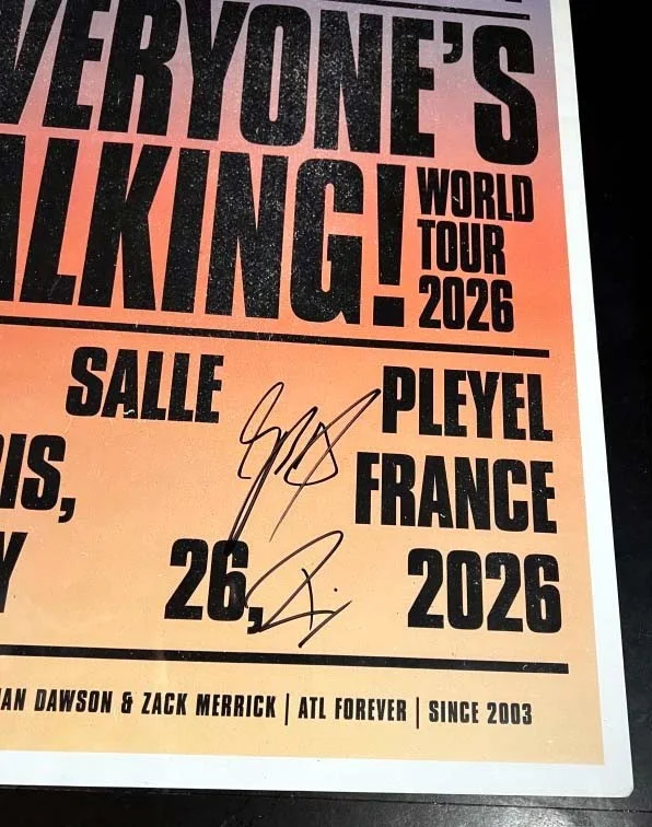 RARE Paris France All Time Low Signed Poster All Band Members Alex Gaskarth Jack, изображение 5