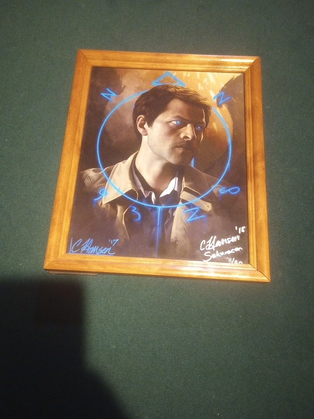 MISHA COLLINS — Castiel Misha Collins SUPERNATURAL 8x10 Photo Autograph C Hansen Sakurocon 11/50, изображение 3
