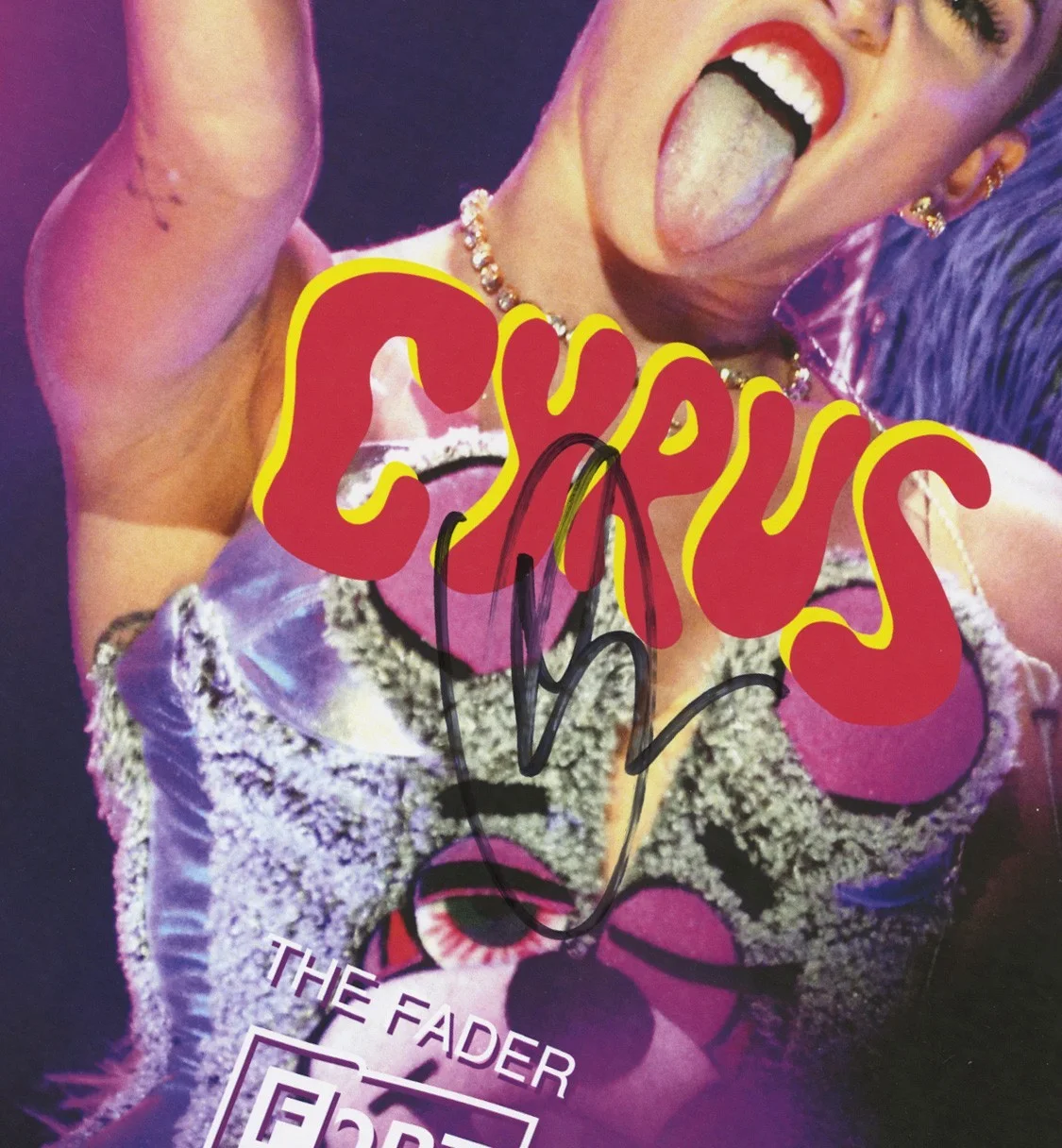 Miley Cyrus autographed gig poster, image 2
