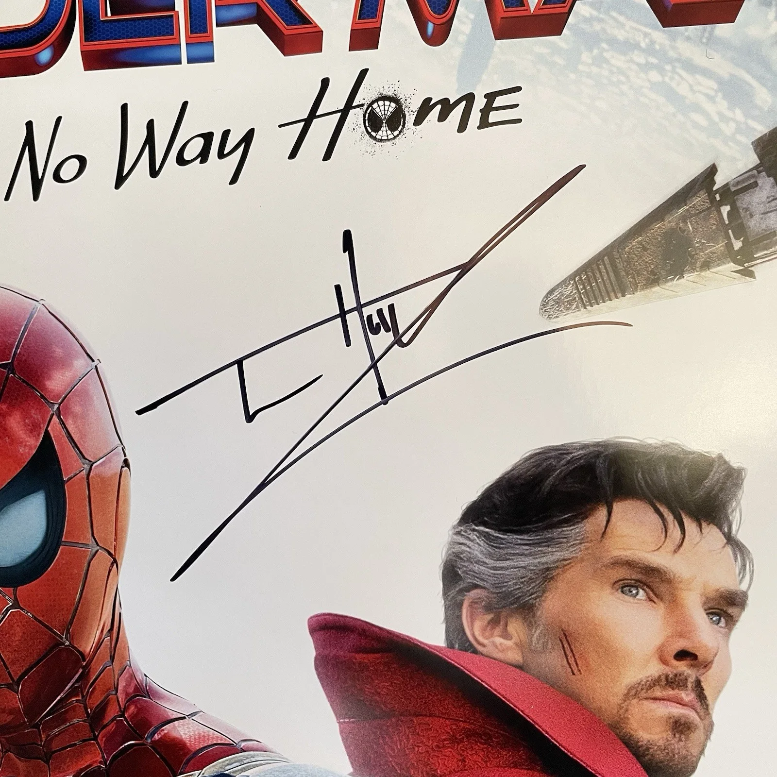 Tom Holland — Tom Holland SIGNED Spider-Man: Far From Home Movie Poster 27x40 COA Autograph, image 3