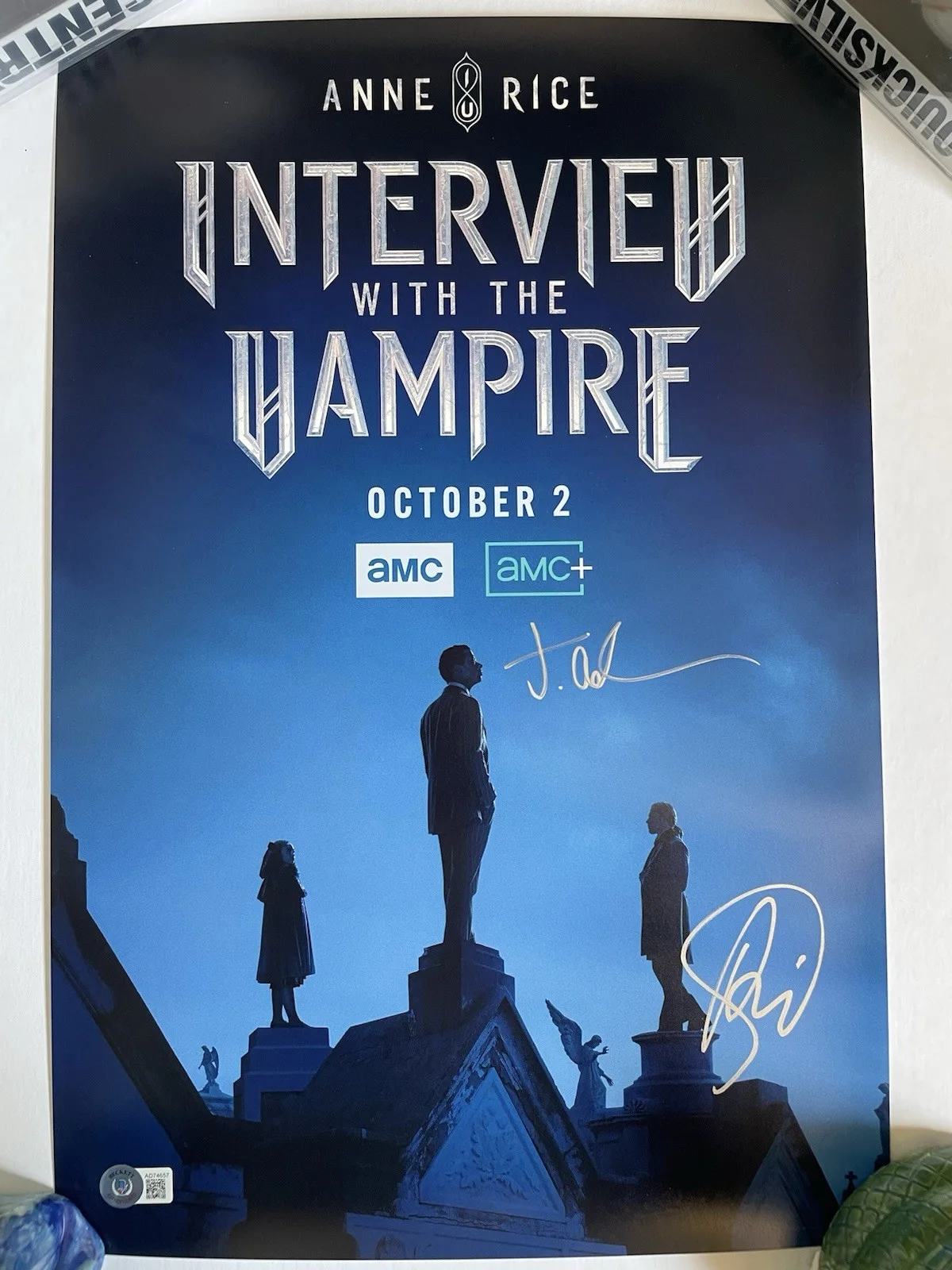 Sam Reid & Jacob Anderson — Jacob Anderson Sam Reid Signed Interview With The Vampire 12x18 Photo BECKETT