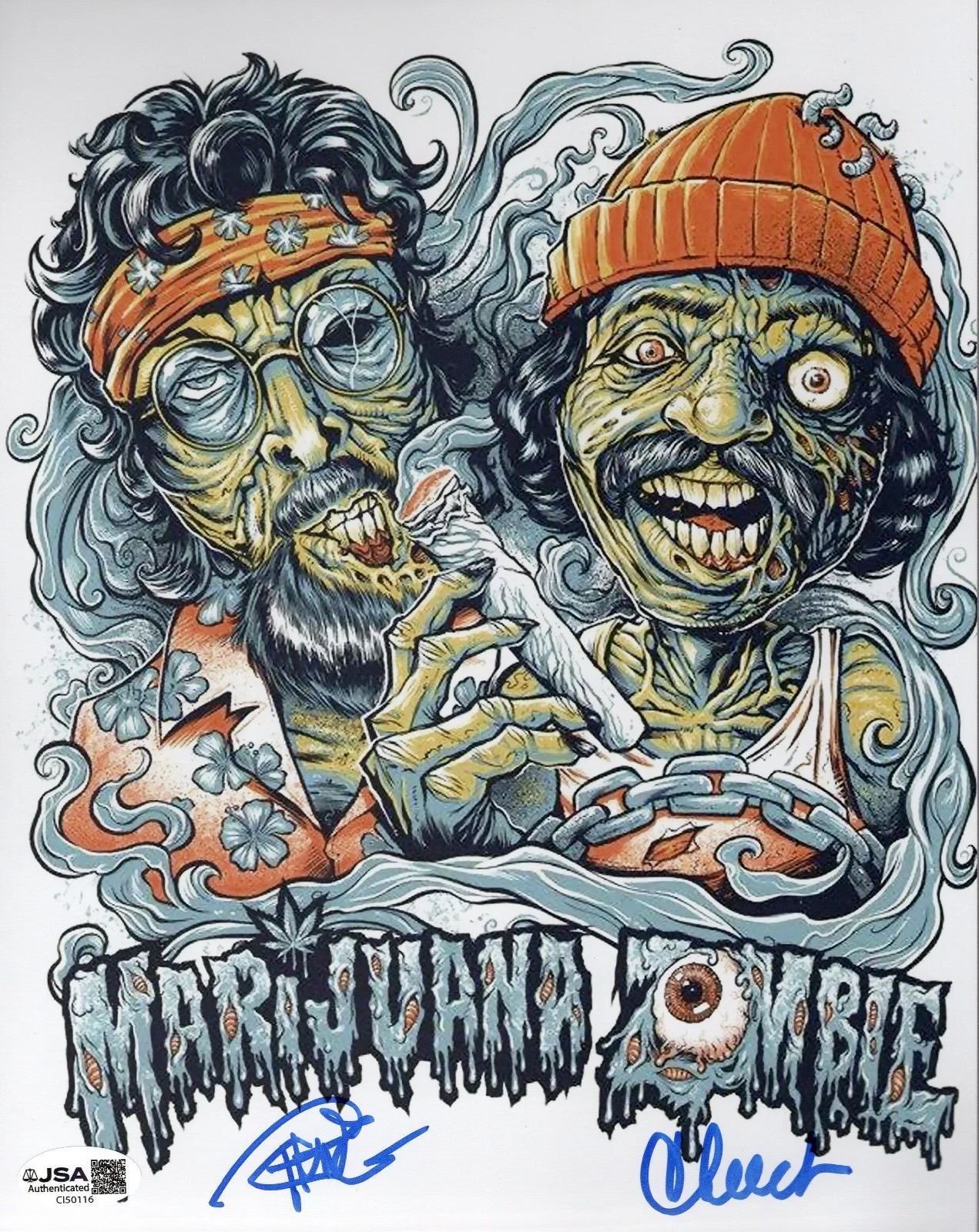 READ! Lot of 3 Cheech & Chong MARIJUANA ZOMBIE Signed 8x10 Photos JSA COA!, изображение 3