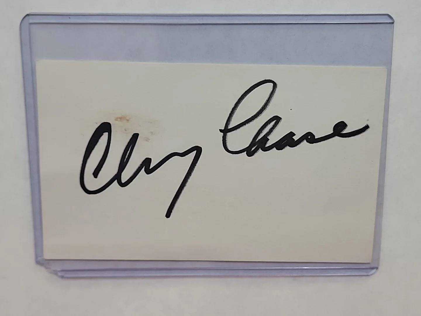 CHEVY CHASE — CHEVY CHASE INDEX CARD Autograph Auto singed JSA COA LAPOONS COMEDY MOVIE, изображение 2