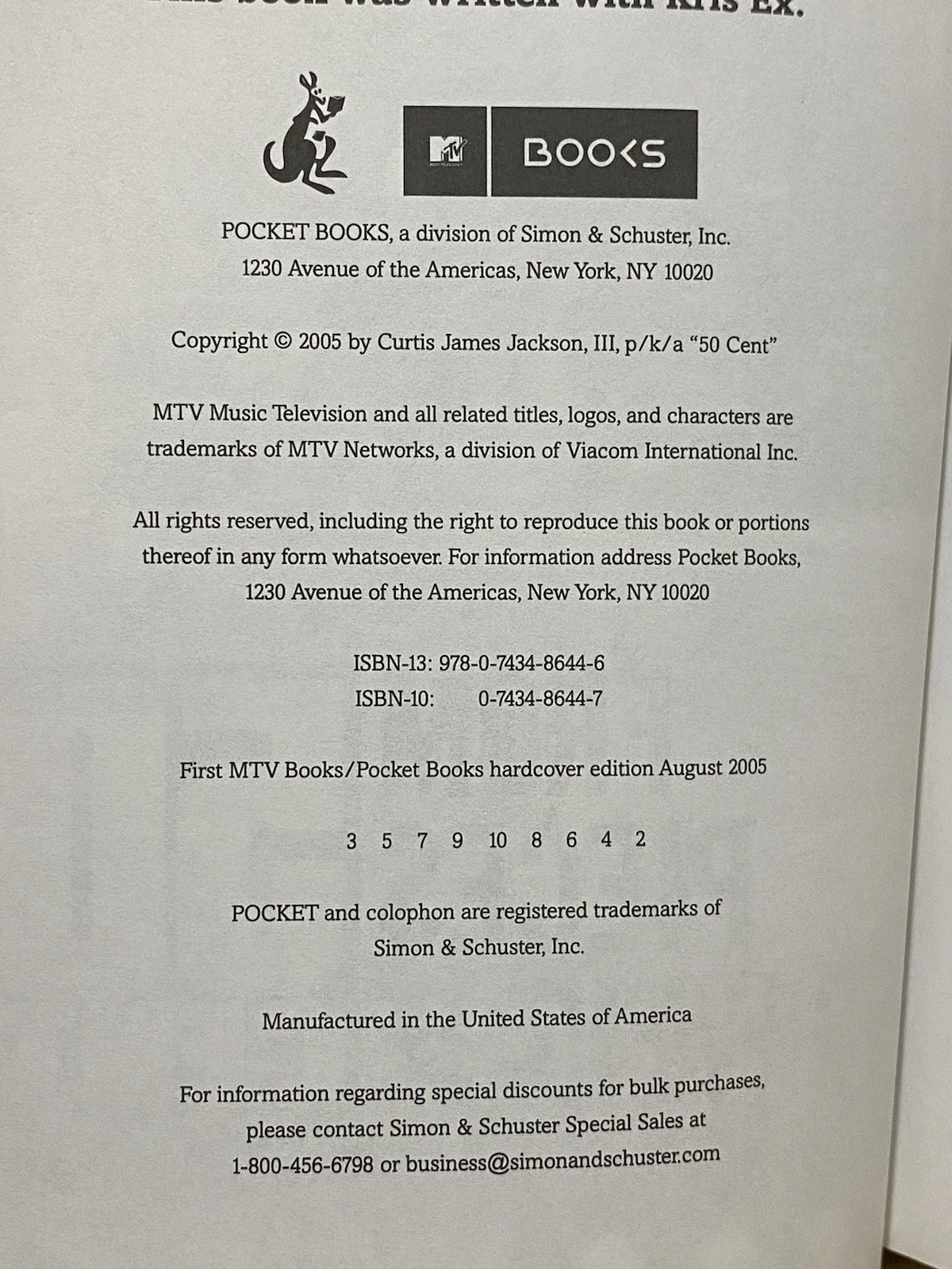 Curtis, quot, 50 Cent, Jackson — 50 CENT SIGNED Book "From Pieces to Weight" 1st Ed Hardcover MTV Books AUTOGRAPH, изображение 3