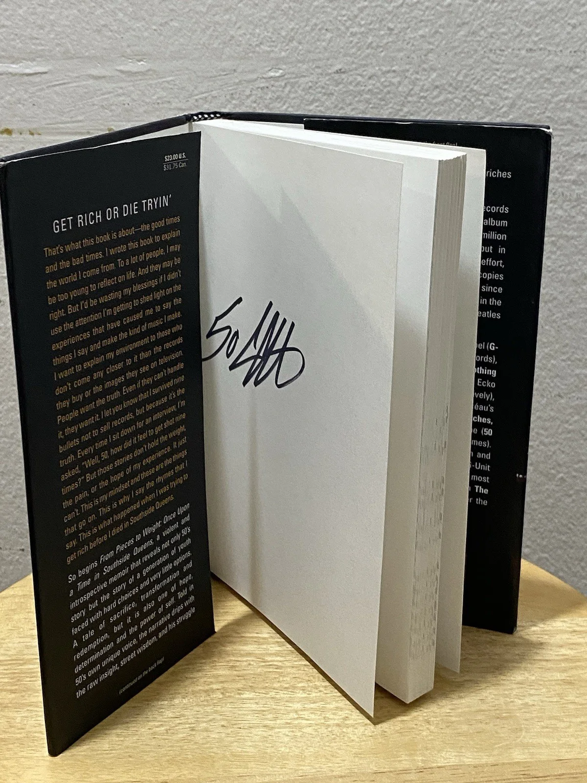 Curtis, quot, 50 Cent, Jackson — 50 CENT SIGNED Book "From Pieces to Weight" 1st Ed Hardcover MTV Books AUTOGRAPH, изображение 4