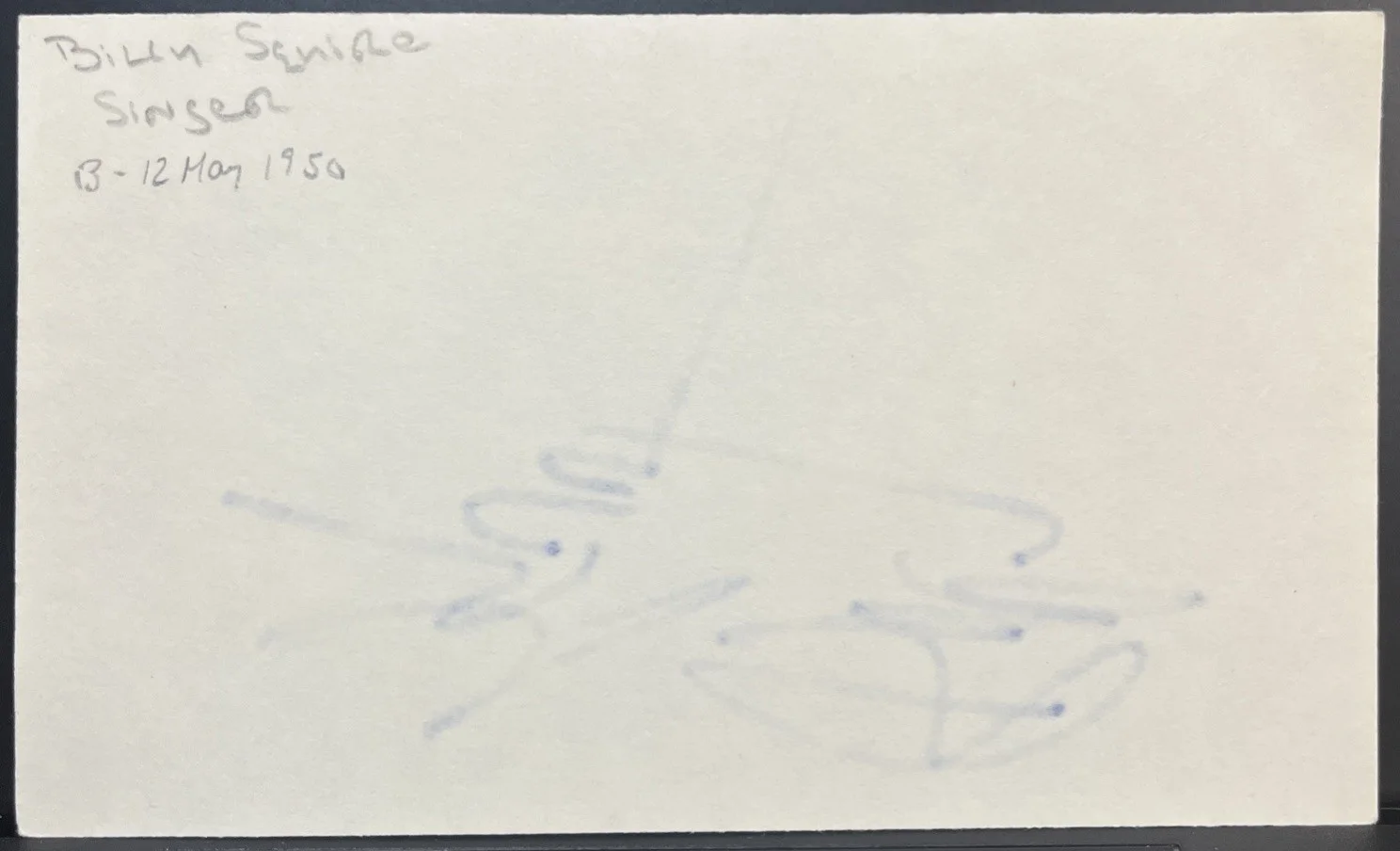 BILLY SQUIER Signed Autograph 3x5 Index Card 80s Rock THE STROKE In The Dark, image 2