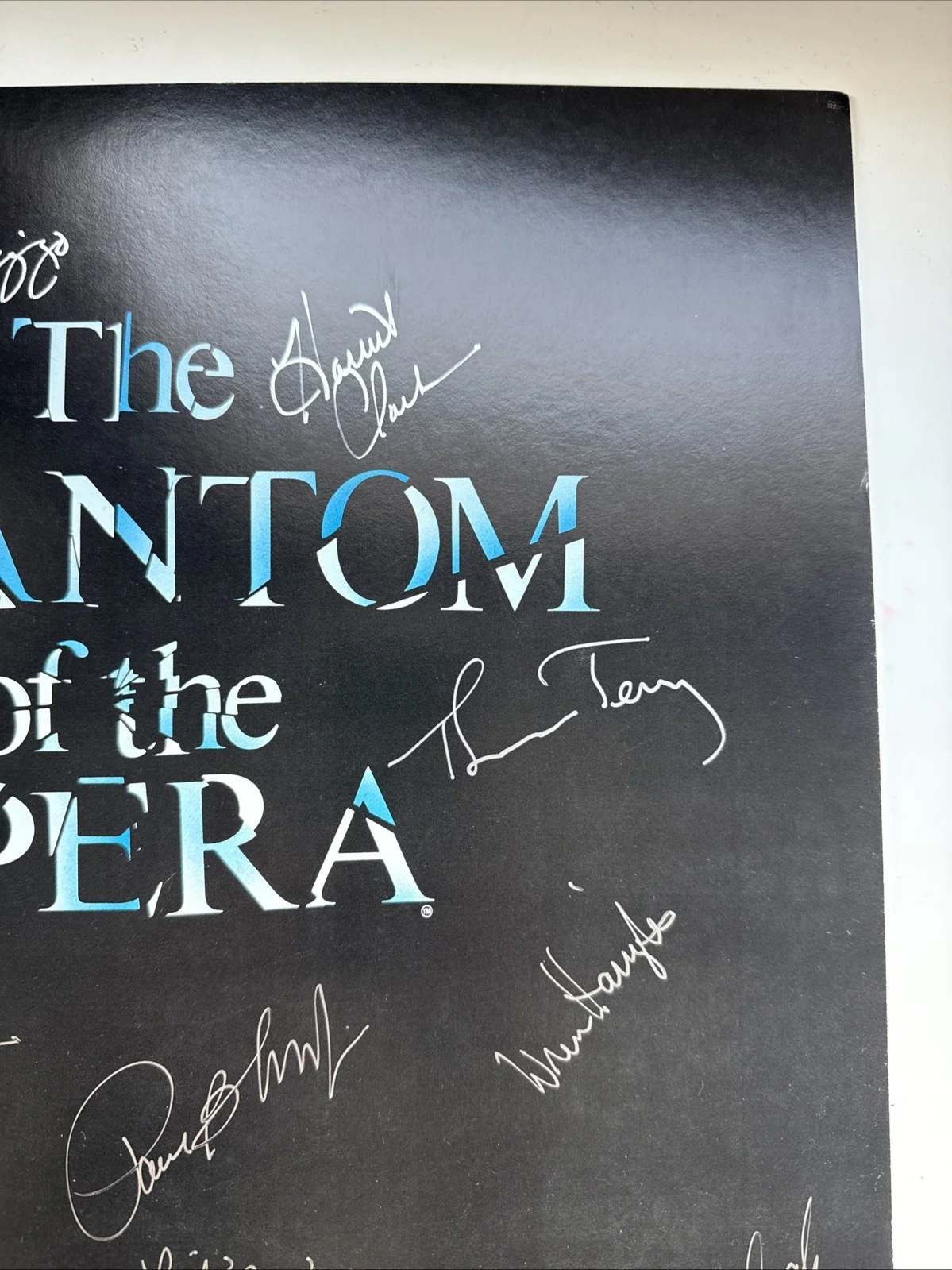 Cast — Phantom of the Opera Broadway Cast Signed Poster Majestic Theatre Davis Gaines, изображение 3