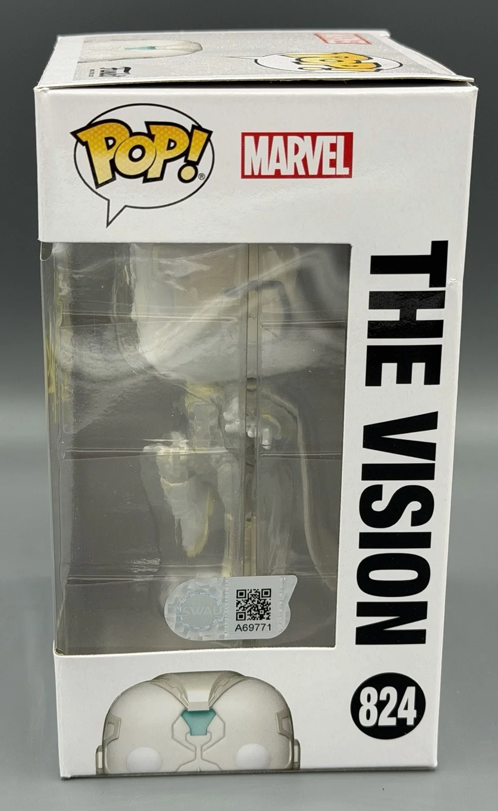 Paul Bettany — Paul Bettany Signed Vision Funko Pop 824 Wandavision SWAU Authenticated, изображение 2