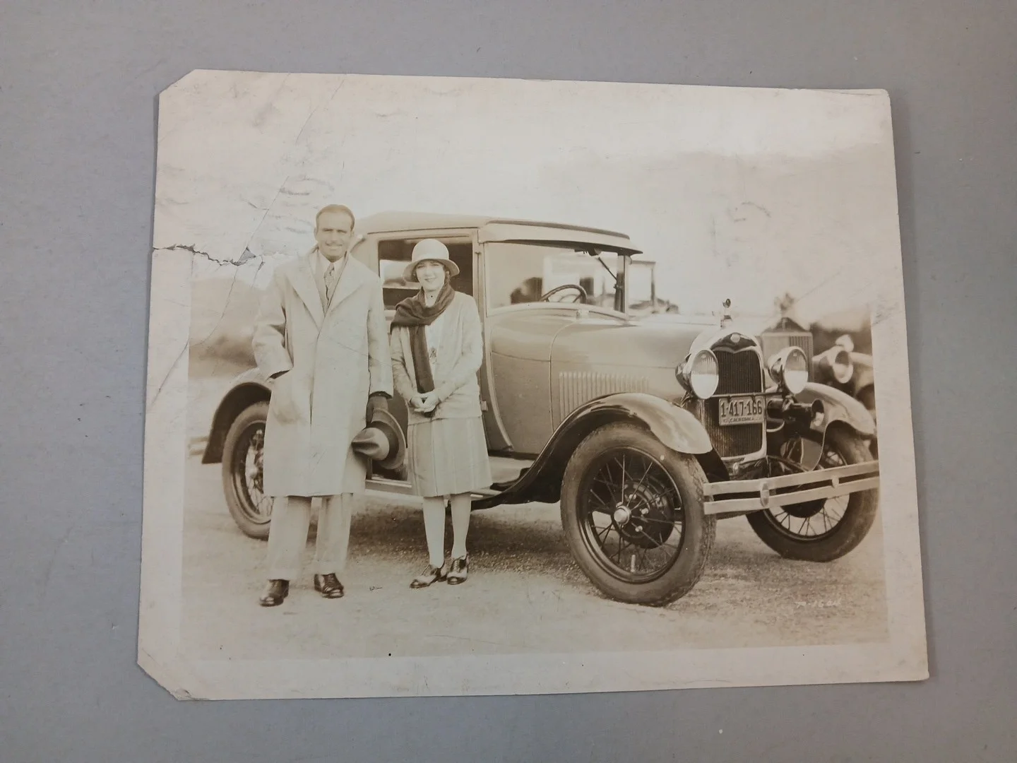 Douglas Fairbanks & Mary Pickford Ford Model A Orig. 8x10 Publicity Photograph, изображение 2