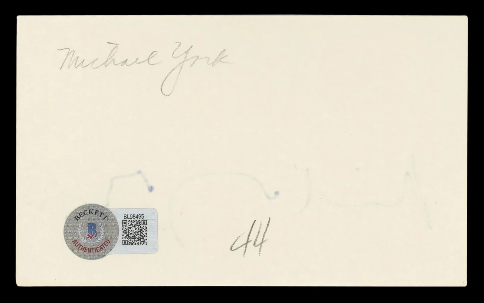 Michael York — Michael York Logan's Run Authentic Signed 3x5 Index Card BAS #BL98495, image 5