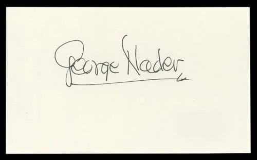 George Nader — George Nader The Female Animal Authentic Signed 3x5 Index Card BAS #BL98820, изображение 3