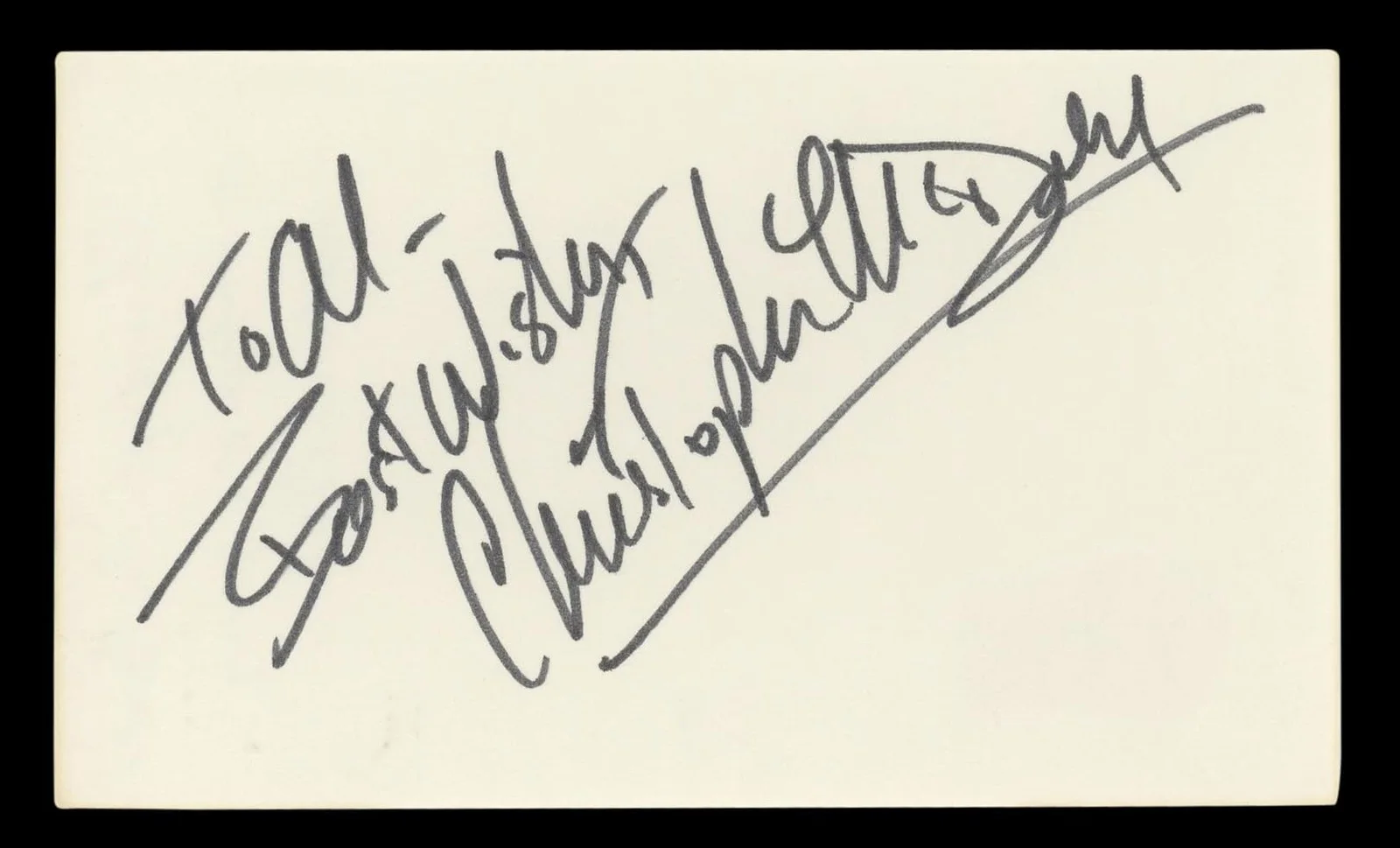 Christopher McDonald — Christopher McDonald Thelma & Louise "To Al" Signed 3x5 Index Card BAS #BL96436, изображение 4